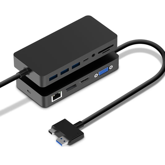 Rocketek SH702 11 in 1 USB 3.0 HUB Adapter with RJ45 for Surface Laptop 1 / 2 by ROCKETEK