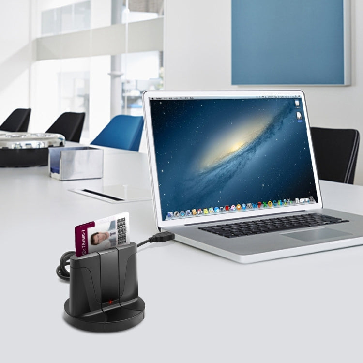 Rocketek SCR02 Desktop USB2.0 SIM / CAC Smart Card Reader (Black) by ROCKETEK