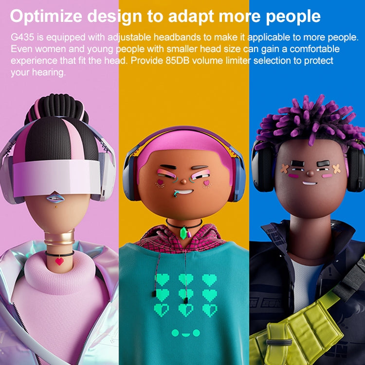 Logitech G435 Wireless Bluetooth Dual Mode Gaming Headset (White) by Logitech