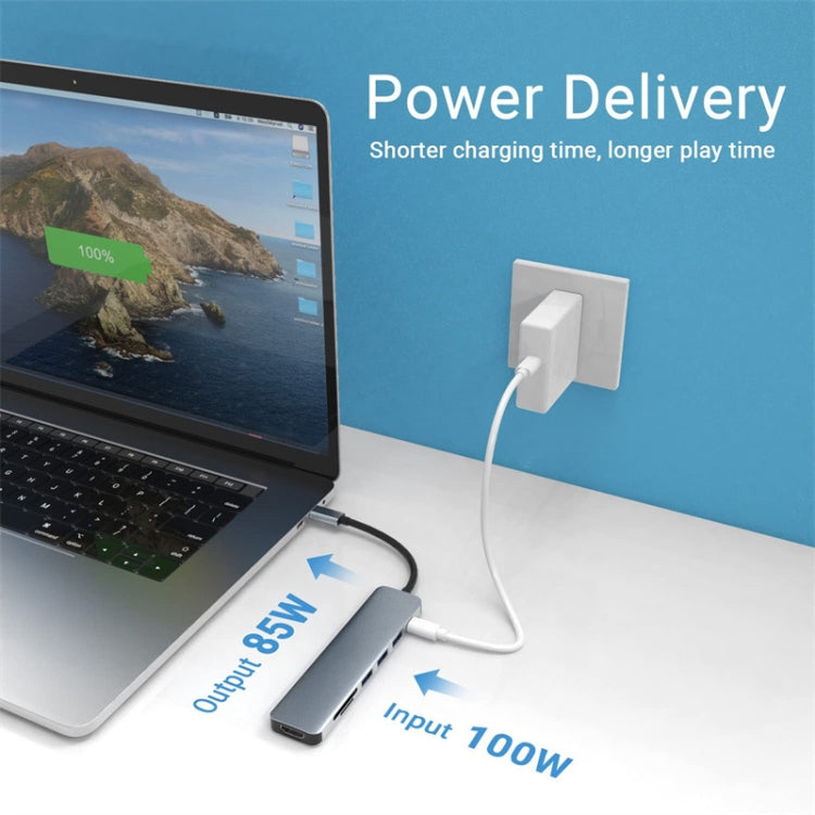 7 in 1 USB-C / Type-C to USB Docking Station HUB Adapter by buy2fix