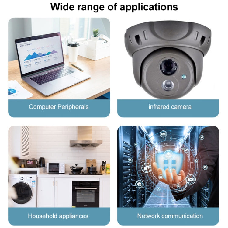 DC Male To DC Male + DC Female Power Connection Cable, Length: 0.3m by buy2fix