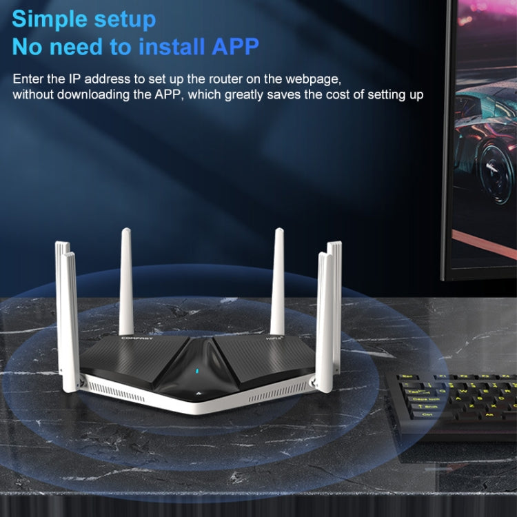 Wireless Routers, COMFAST CF-WR633AX 1800Mbps WiFi6 Dual Band Gigabit Router by COMFAST