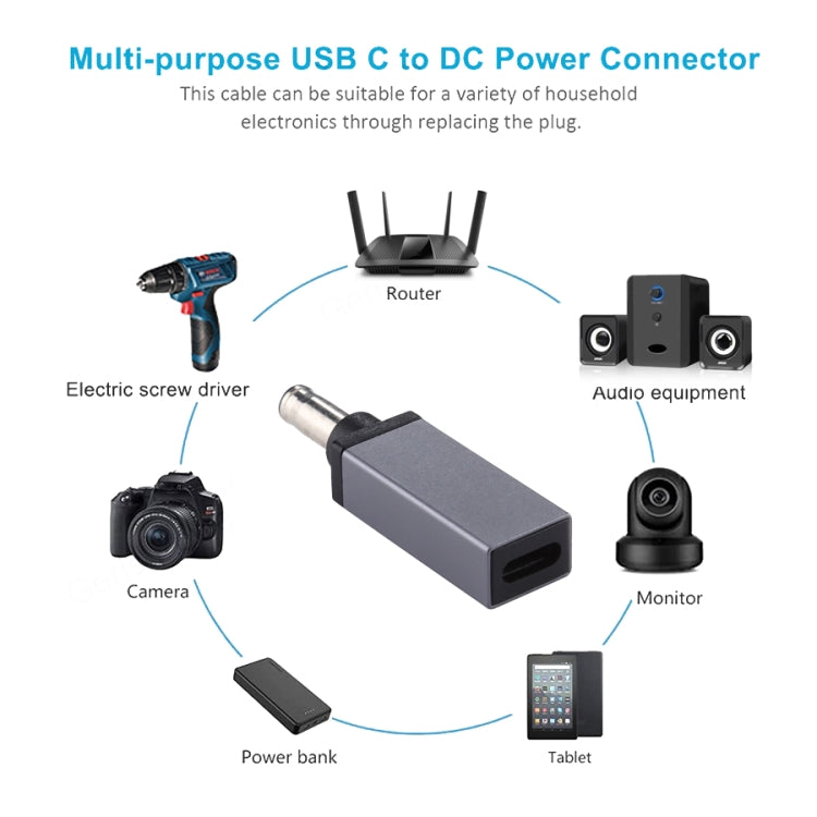 PD 18.5V-20V 5.5x1.0mm Male Adapter Connector(Silver Grey) by buy2fix