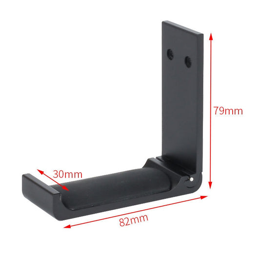 Paste Screw Type Metal Foldable Headset Stand Display Hanger(Black) by buy2fix