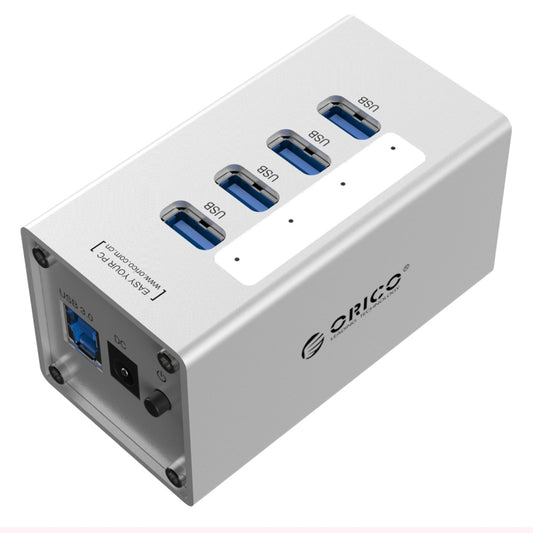ORICO A3H4 Aluminum High Speed 4 Ports USB 3.0 HUB with 12V/2.5A Power Supply for Laptops(Silver) by ORICO
