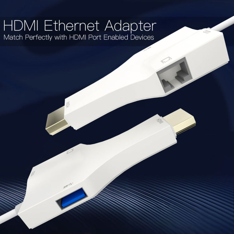 NK-1079 8 Pin to HDMI Male + USB Female + RJ45 Female Adapter Cable, Length:1m by buy2fix