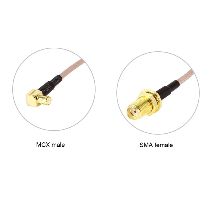 15cm SMA Female to MCX Male Right Angle Adapter RF Coaxial Coax RG316 Cable by buy2fix