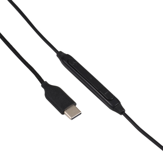 USB-C / Type-C Interface In-ear Woven Wire-controlled Earphone for Samsung Phones, Cable Length: 1.1m (Black) by buy2fix
