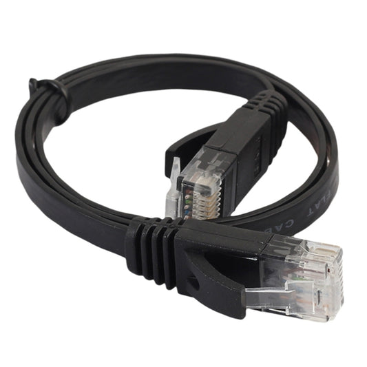 0.5m CAT6 Ultra-thin Flat Ethernet Network LAN Cable, Patch Lead RJ45 (Black) by buy2fix