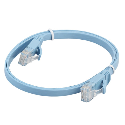 0.5m CAT6 Ultra-thin Flat Ethernet Network LAN Cable, Patch Lead RJ45 (Blue) by buy2fix