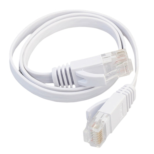 0.5m CAT6 Ultra-thin Flat Ethernet Network LAN Cable, Patch Lead RJ45 (White) by buy2fix