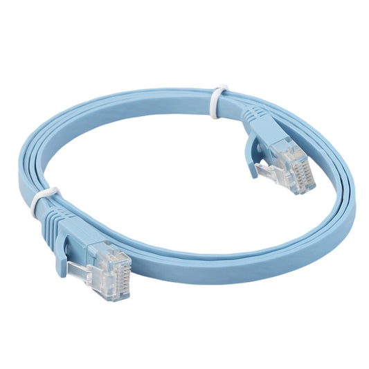1m CAT6 Ultra-thin Flat Ethernet Network LAN Cable, Patch Lead RJ45 (Blue) by buy2fix