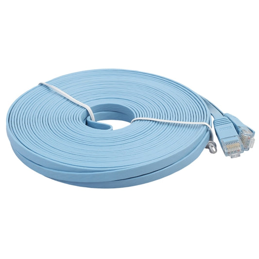 10m CAT6 Ultra-thin Flat Ethernet Network LAN Cable, Patch Lead RJ45 (Blue) by buy2fix