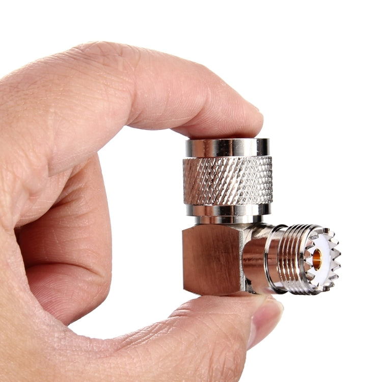 UHF Female to UHF Male Connector, 90 Degree Elbow by buy2fix