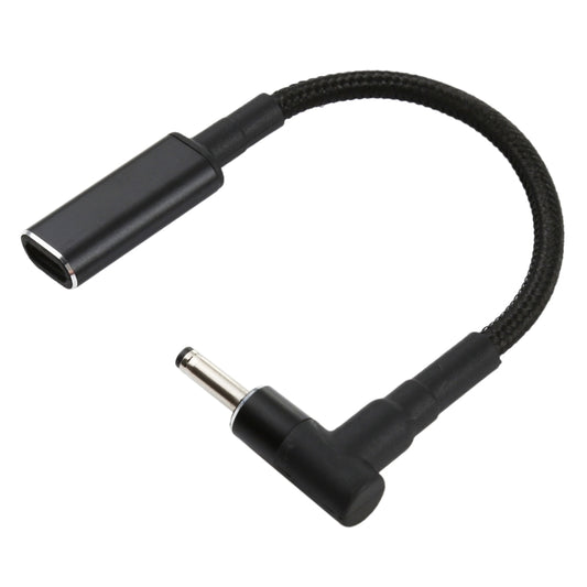 PD 100W 18.5-20V 3.0 x 1.0mm Elbow to USB-C / Type-C Adapter Nylon Braid Cable by buy2fix