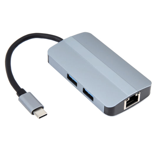 BYL-2203 6 in 1 USB-C / Type-C to USB Multifunctional Docking Station HUB Adapter by buy2fix