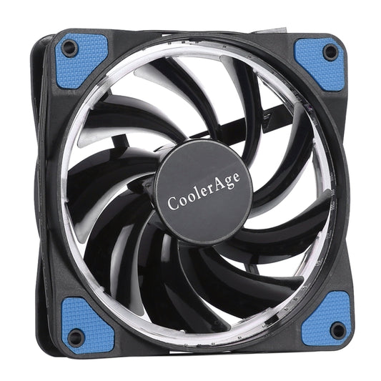 Color LED 12cm 4pin Computer Components Chassis Fan Computer Host Cooling Fan Silent Fan Cooling with Blue Light(Blue) by buy2fix