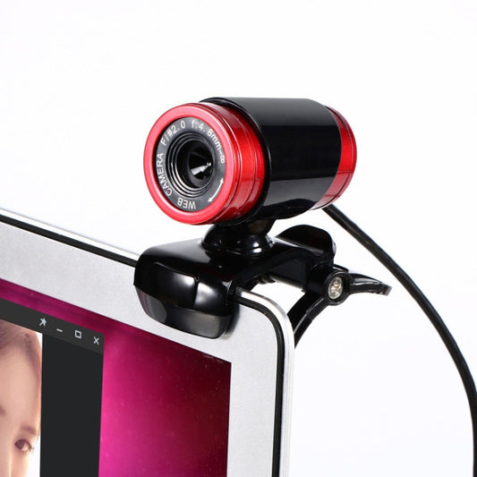 HXSJ A860 30fps 480P HD Webcam for Desktop / Laptop, with 10m Sound Absorbing Microphone, Length: 1.4m(Red + Black) by HXSJ