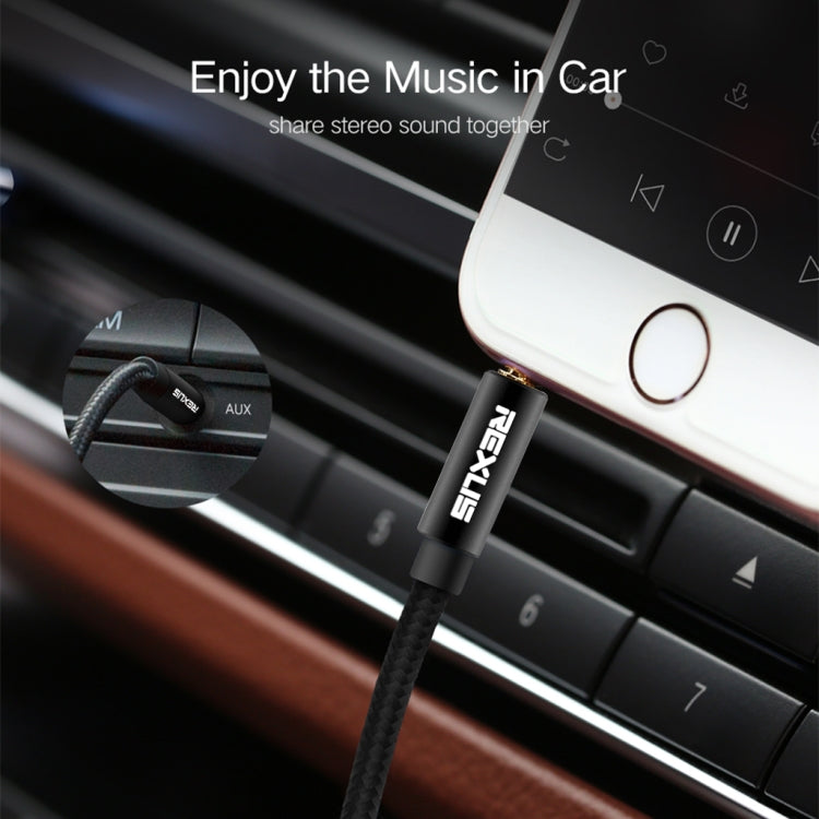 REXLIS 3629 3.5mm Male to Male Car Stereo Gold-plated Jack AUX Audio Cable for 3.5mm AUX Standard Digital Devices, Length: 1m by REXLIS