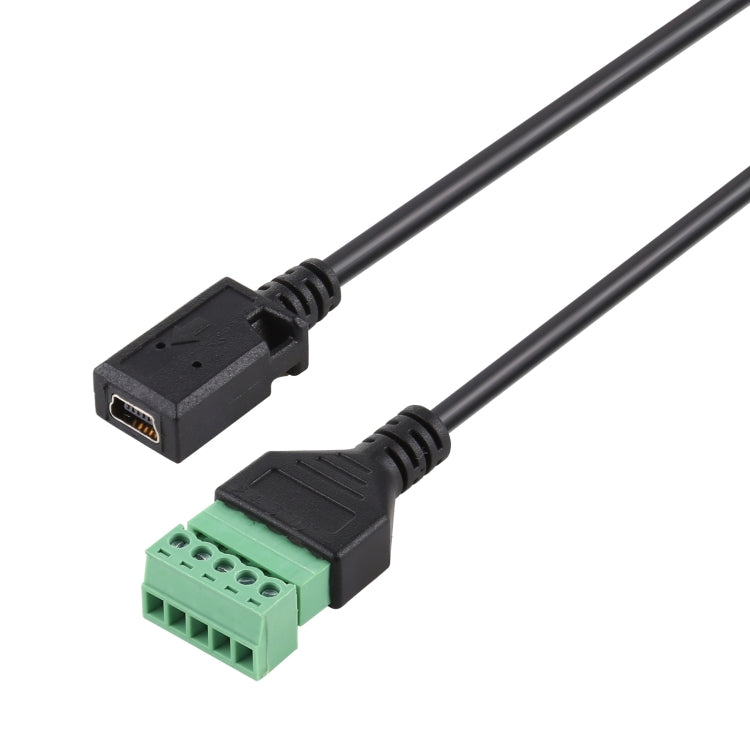 Mini 5 Pin Female to 5 Pin Pluggable Terminals Solder-free USB Connector Solderless Connection Adapter Cable, Length: 30cm by buy2fix