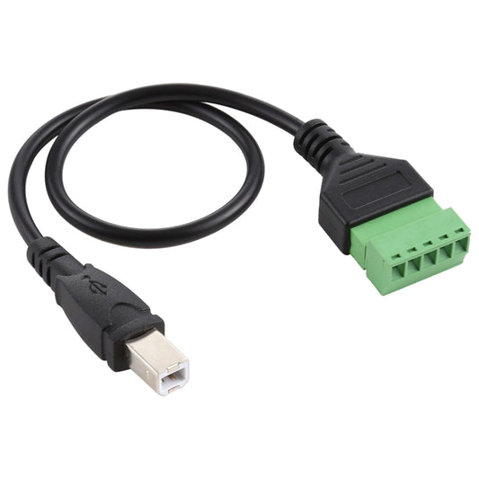 USB Type-B Male Plug to 5 Pin Pluggable Terminals Solder-free USB Connector Solderless Connection Adapter Cable, Length: 30cm by buy2fix