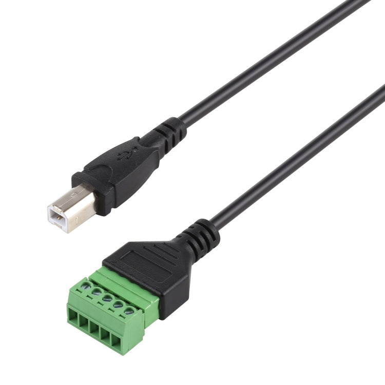 USB Type-B Male Plug to 5 Pin Pluggable Terminals Solder-free USB Connector Solderless Connection Adapter Cable, Length: 30cm by buy2fix