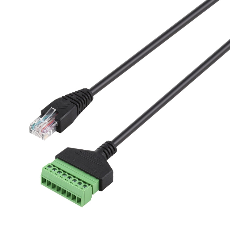 RJ45 Male Plug to 8 Pin Pluggable Terminals Solder-free USB Connector Solderless Connection Adapter Cable, Length: 30cm by buy2fix