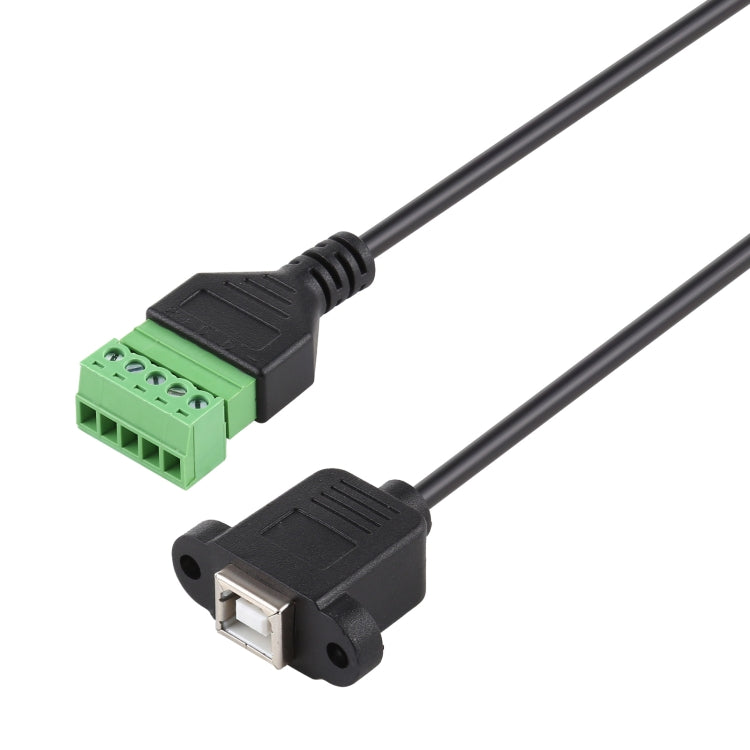 USB Type-B Female Plug to 5 Pin Pluggable Terminals Solder-free USB Connector Solderless Connection Adapter Cable, Length: 30cm by buy2fix