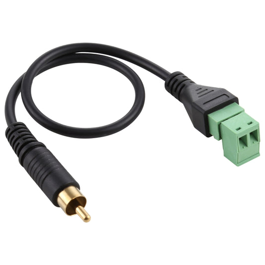 RCA Male Gold-plated to 2 Pin Pluggable Terminals Solder-free USB Connector Solderless Connection Adapter Cable, Length: 30cm by buy2fix