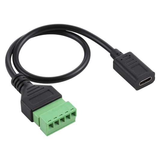 USB-C / Type-C Female to 5 Pin Pluggable Terminals Solder-free USB Connector Solderless Connection Adapter Cable, Length: 30cm by buy2fix