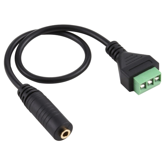 3.5mm Female to 3 Pin Pluggable Terminals Solder-free Connector Solderless Connection Adapter Cable, Length: 30cm by buy2fix