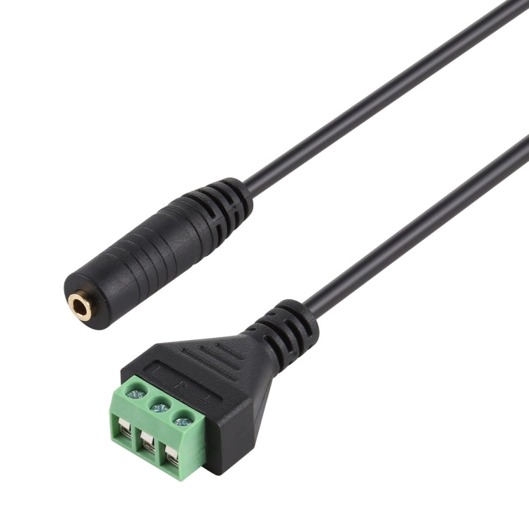 3.5mm Female to 3 Pin Pluggable Terminals Solder-free Connector Solderless Connection Adapter Cable, Length: 30cm by buy2fix