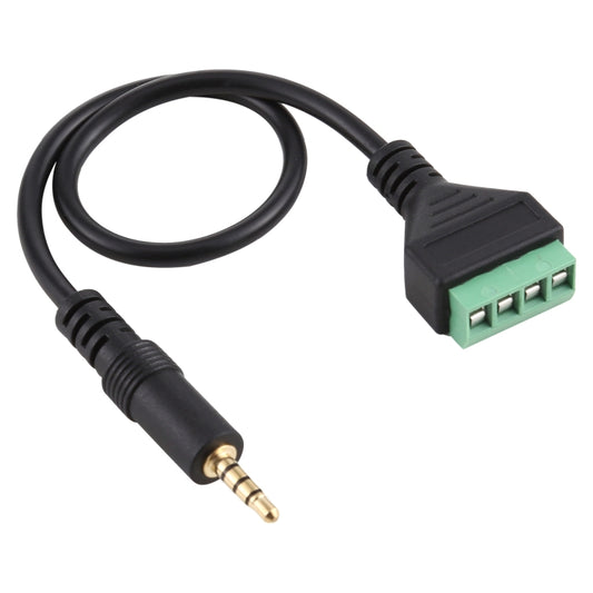3.5mm Male to 4 Pin Pluggable Terminals Solder-free Connector Solderless Connection Adapter Cable, Length: 30cm by buy2fix