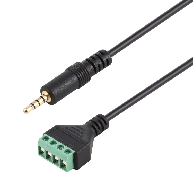 3.5mm Male to 4 Pin Pluggable Terminals Solder-free Connector Solderless Connection Adapter Cable, Length: 30cm by buy2fix