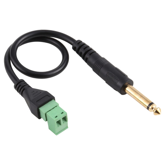 6.35mm Male to 2 Pin Pluggable Terminals Solder-free Connector Solderless Connection Adapter Cable, Length: 30cm by buy2fix