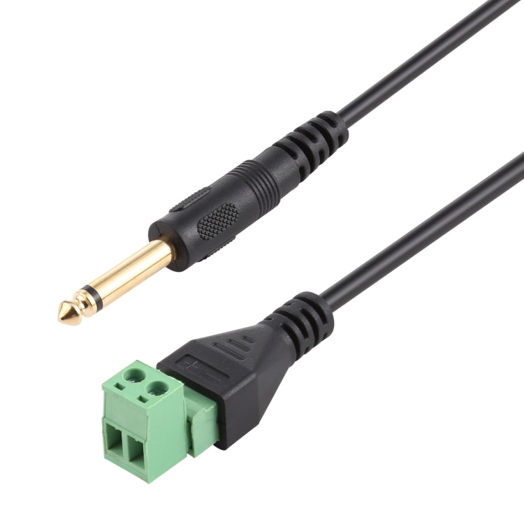 6.35mm Male to 2 Pin Pluggable Terminals Solder-free Connector Solderless Connection Adapter Cable, Length: 30cm by buy2fix