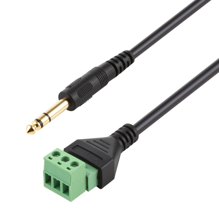 6.35mm Male to 3 Pin Pluggable Terminals Solder-free Connector Solderless Connection Adapter Cable, Length: 30cm by buy2fix
