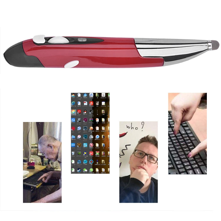 PR-06S 4-keys Smart Wireless Optical Mouse with Stylus Pen Function, Support Voice Operation / Translation (Red) by buy2fix