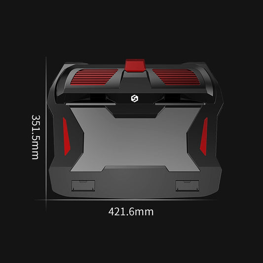 SSRQ-021S Red Light Version Flank Glowing Dual-fan Laptop Radiator Two-speed Adjustable Computer Base for Laptops Under 18 inch by buy2fix