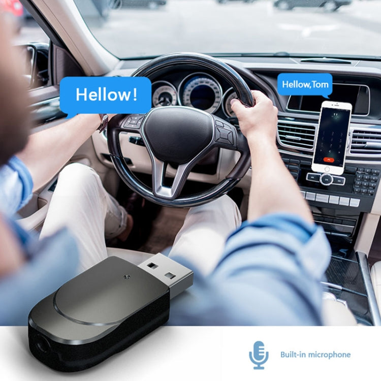 KN330 3 in 1 USB Bluetooth 5.0 Adapter Audio Transmitter Receiver with Switch Button & 3.5mm AUX Interface by buy2fix