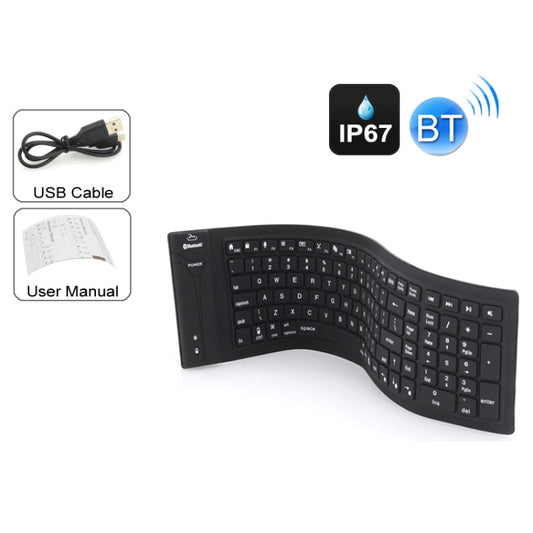JA-11 108-keys Foldable Silicone Bluetooth Keyboard by buy2fix