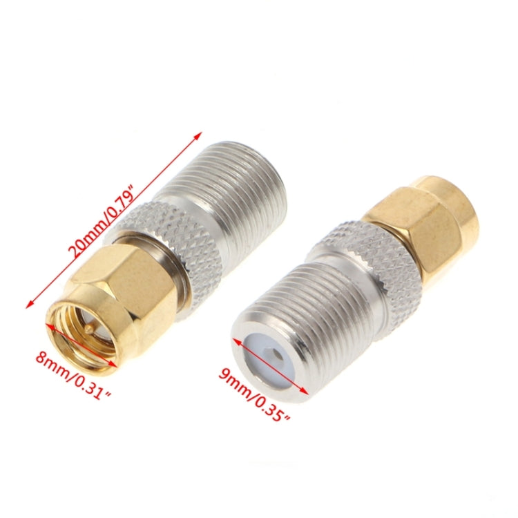 2 PCS SMA Male to F Female RF Coaxial Connector by buy2fix