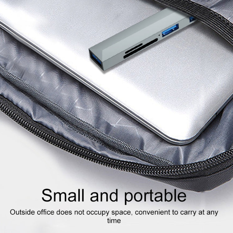 V253 5 in 1 USB-C/Type-C to USB Multifunctional Docking Station HUB Adapter by buy2fix