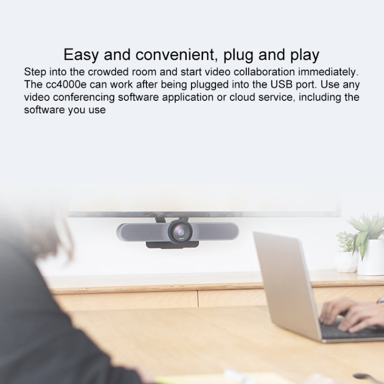 Logitech CC4000e 12.0 Million Pixels 120 Degrees Wide-angle 4K Conference Camera, EU Plug by Logitech