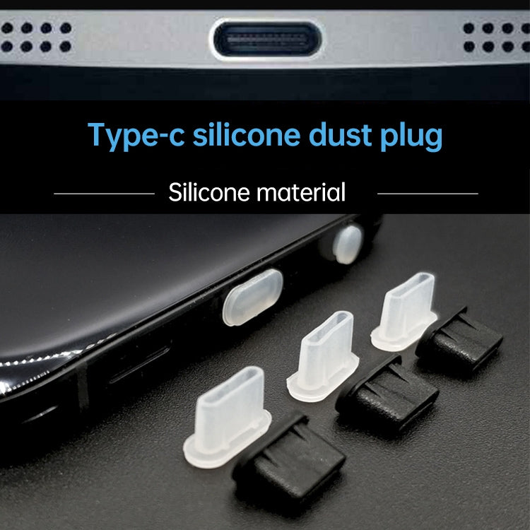 20 PCS Silicone Anti-Dust Plugs for USB-C / Type-C Port(Transparent) by buy2fix