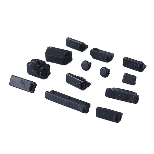 13 in 1 Universal Silicone Anti-Dust Plugs for Laptop(Black) by buy2fix