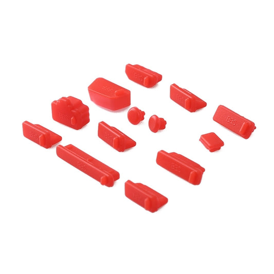13 in 1 Universal Silicone Anti-Dust Plugs for Laptop(Red) by buy2fix