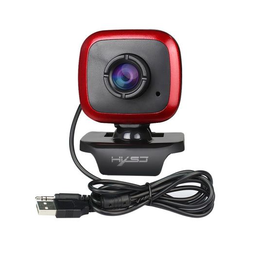 HXSJ A849 480P Adjustable 360 Degree HD Video Webcam PC Camera with Microphone(Black Red) by HXSJ