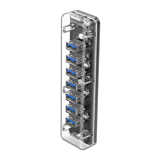 ORICO F7U 7 x USB 3.0 Ports 5Gbps Fast Transmission Desktop HUB with Blue LED Indicator Light (Transparent) by ORICO