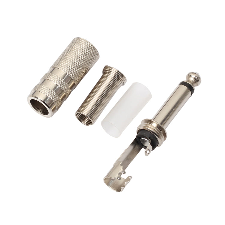 10 PCS 2 Pin 6.5mm Plug Zinc Alloy Welded Type Audio Connector 6.35 Audio Plug by buy2fix